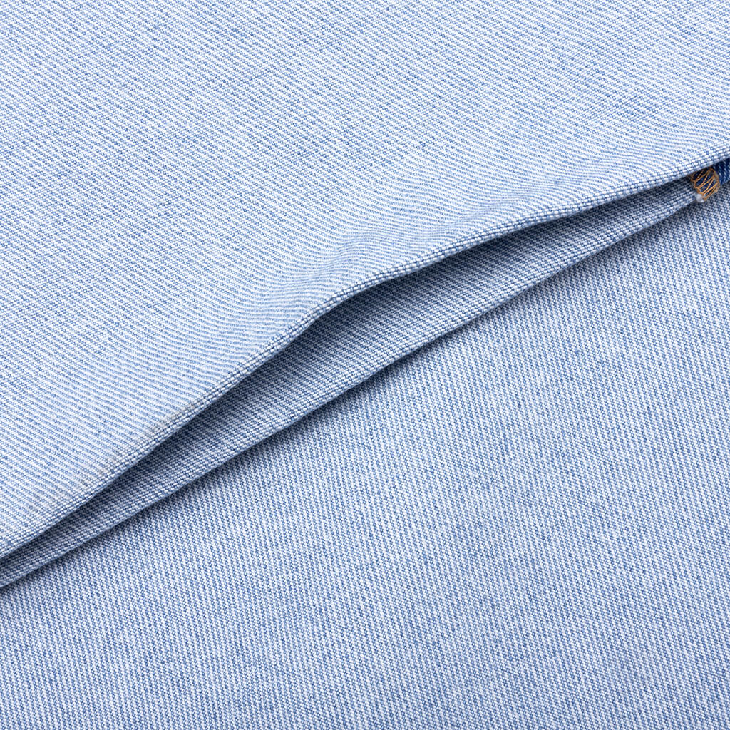 Wide Leg Blue Jeans With High Turn-Up - Cobalt - Image 5