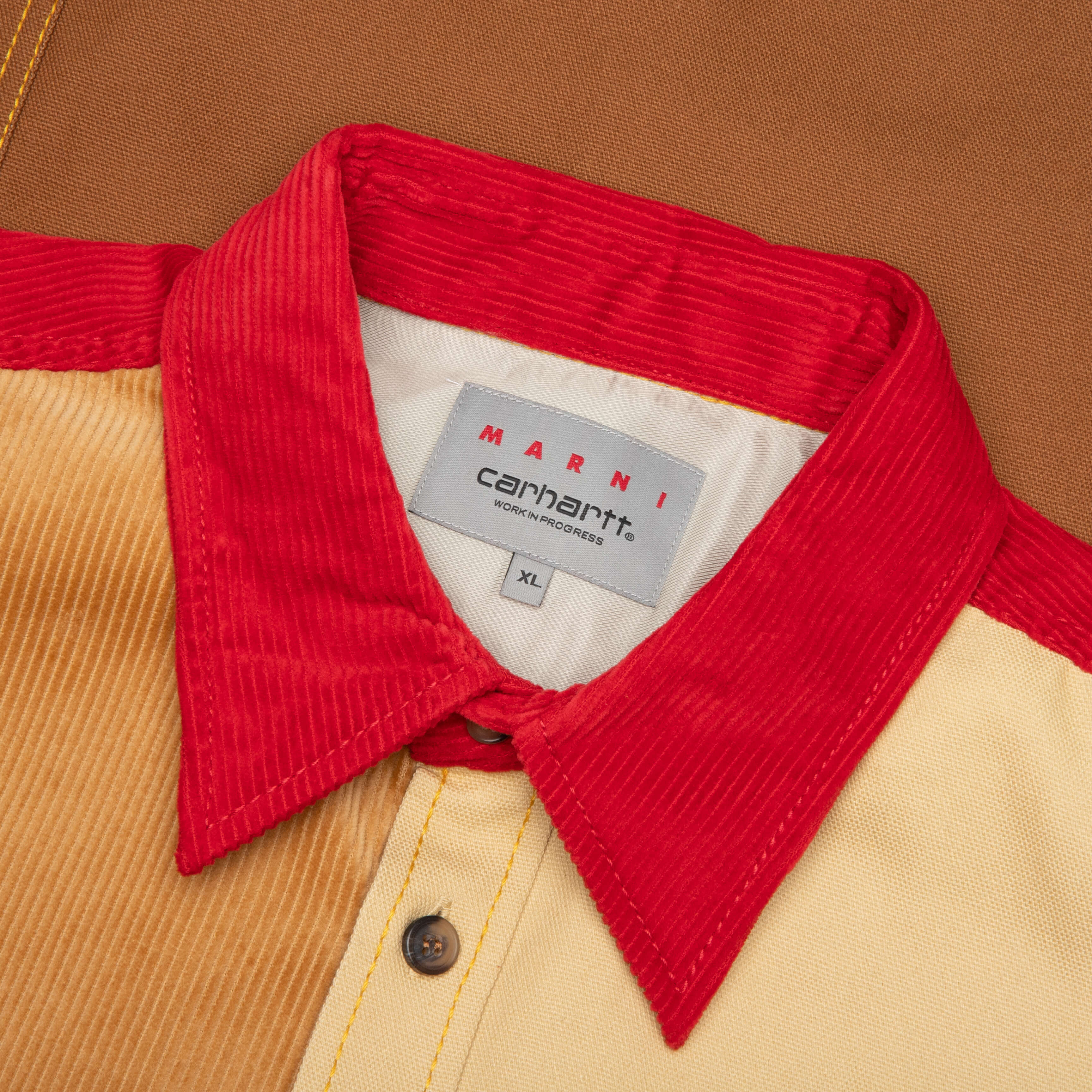 Marni x Carhartt WIP Color-Block L/S Overshirt - Tobacco - Image 3