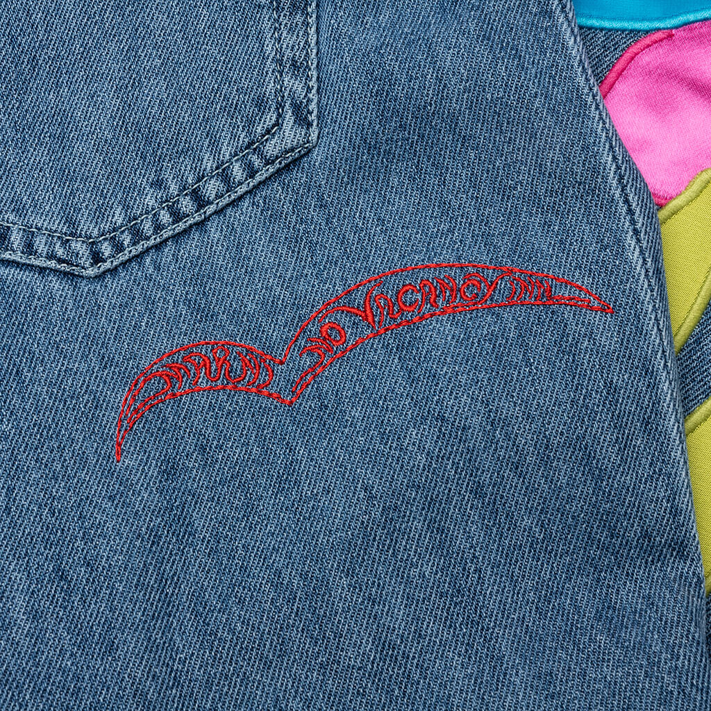 Marni x No Vacancy Inn Blue Chambray 5 Pocket Pants - Iris Blue - Image 3
