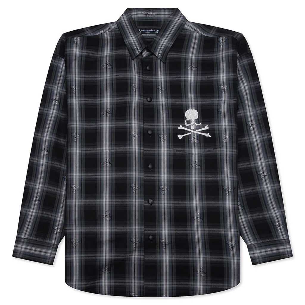 Plaid Flannel Shirt - Black