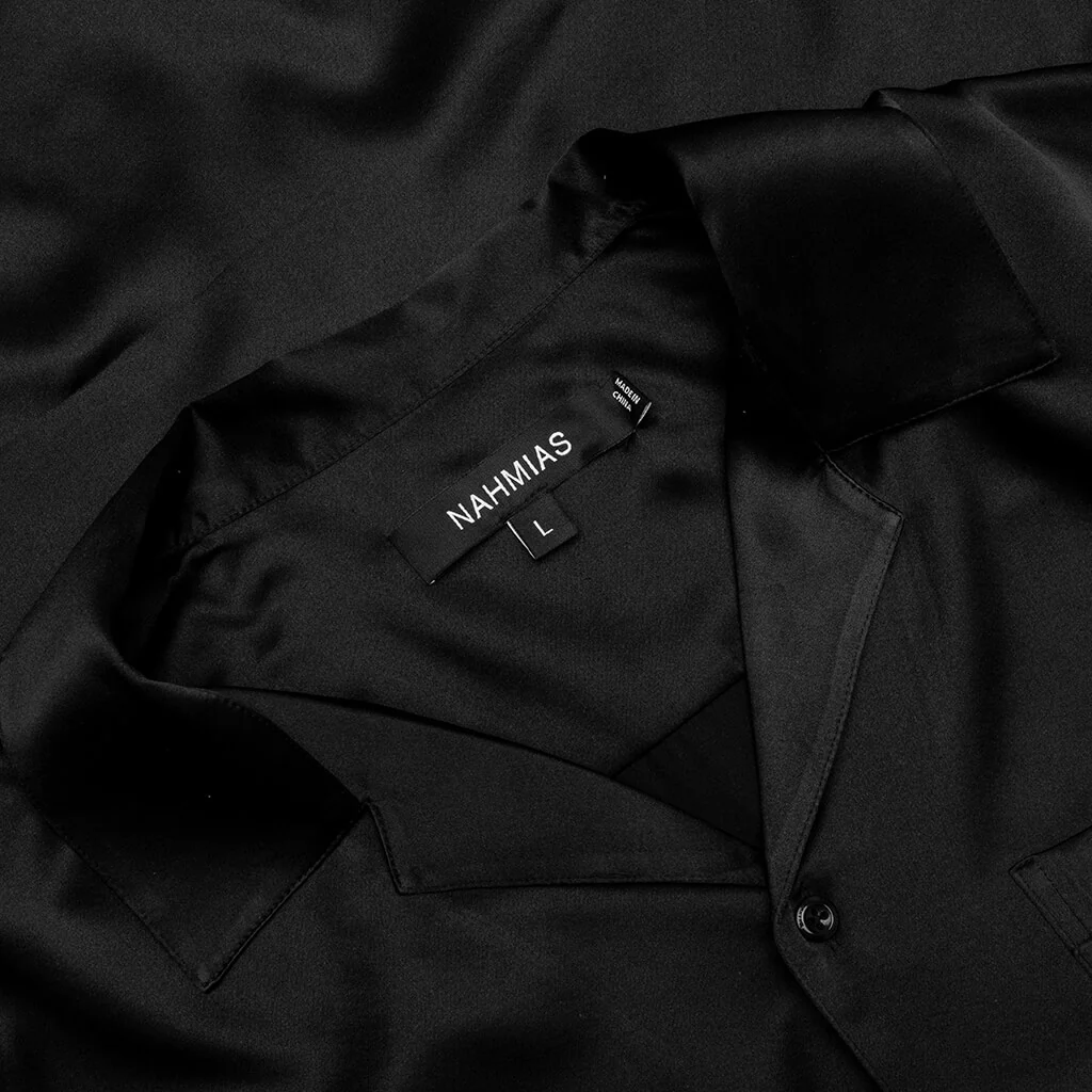 Miracle Academy S/S Silk Shirt - Black - Image 3