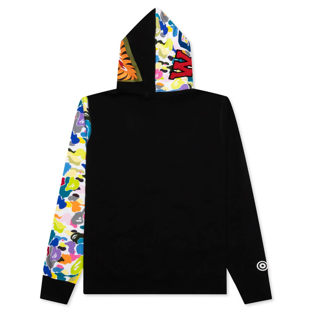 Multi Camo NYC Logo Shark Full Zip Hoodie M - Image 2