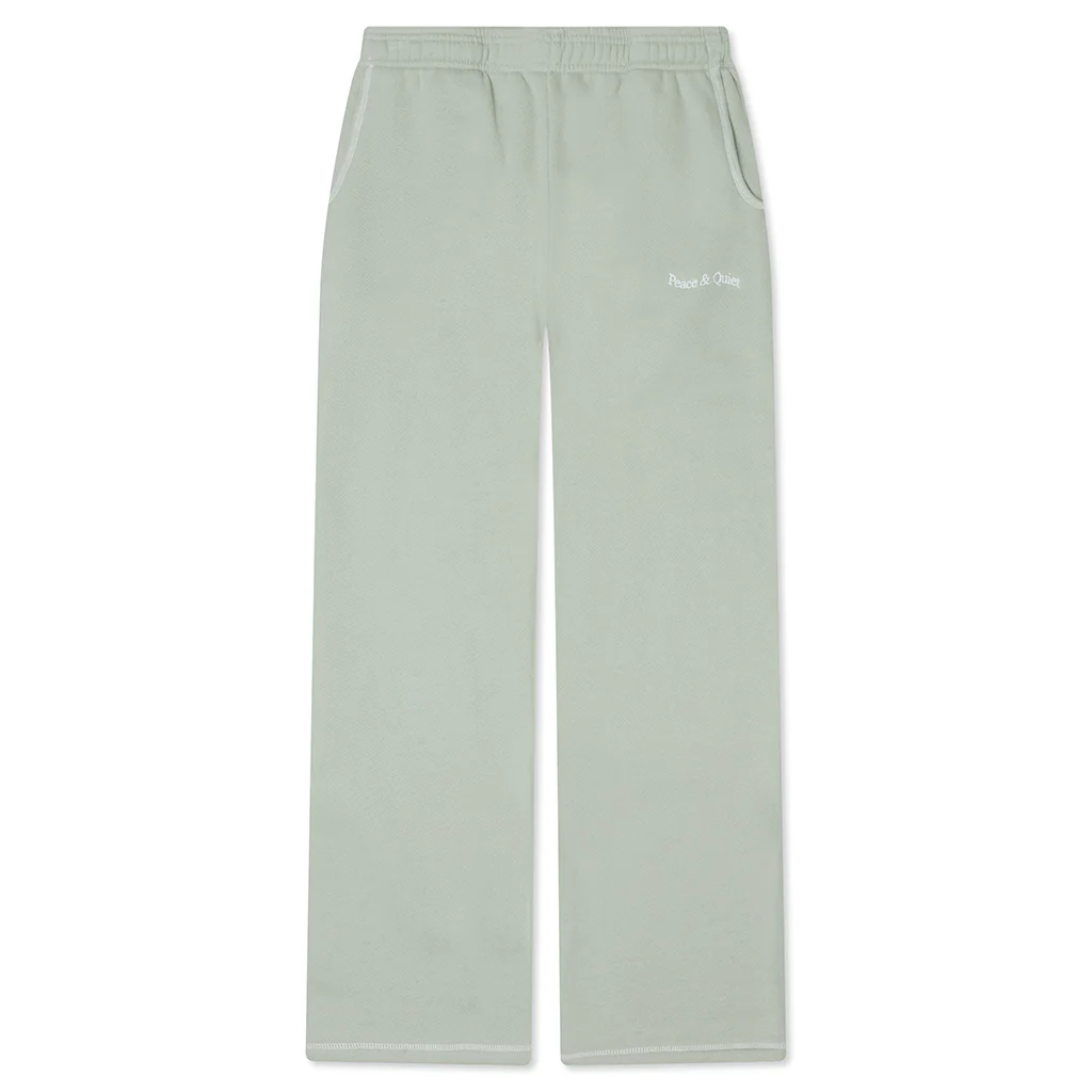 Wordmark Reverse Stitched Sweatpants - Sage