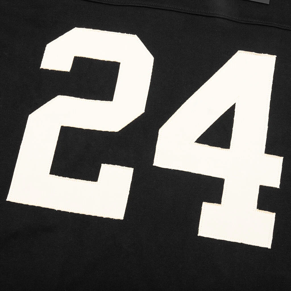 Heavy cotton 24 Football Jersey - Black - Image 3