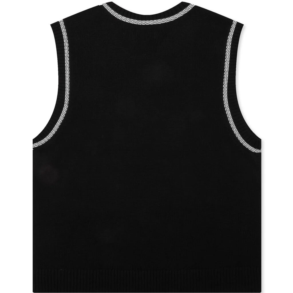 Knitted 24 Basketball Jersey - Black - Image 2