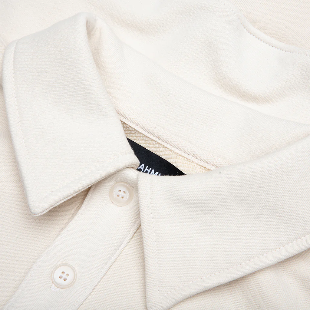 L/S Polo Henley Shirt - Egg White - Image 3