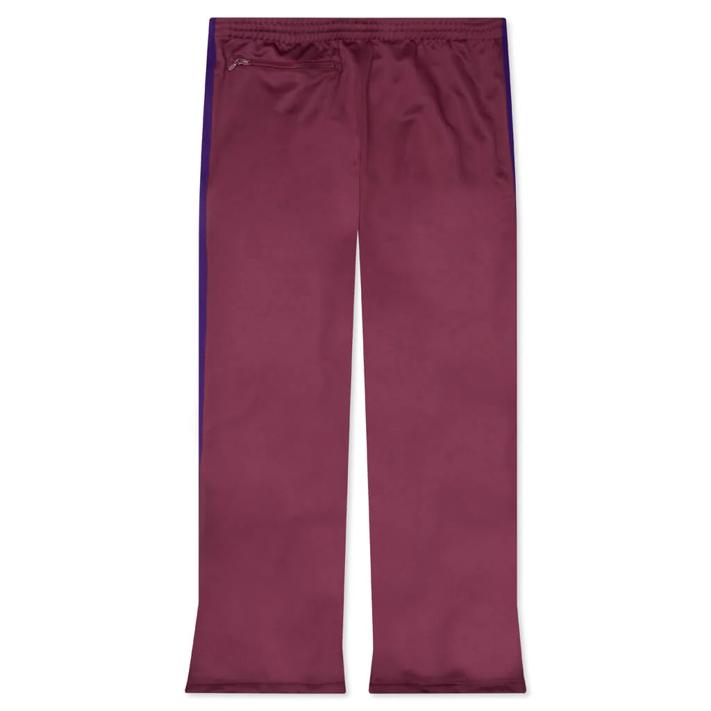 Boot-Cut Track Pant Poly Smooth - Wine - Image 2
