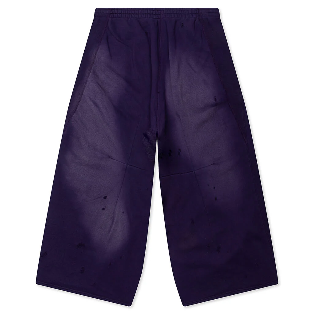 Cotton French Terry Deconstructed Sweatpant - Purple - Image 2
