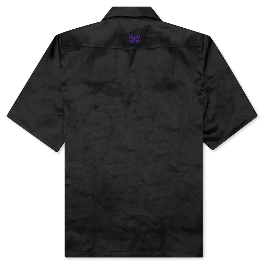 Cowboy One-Up Poly Slub Sateen S/S Shirt - Black - Image 2