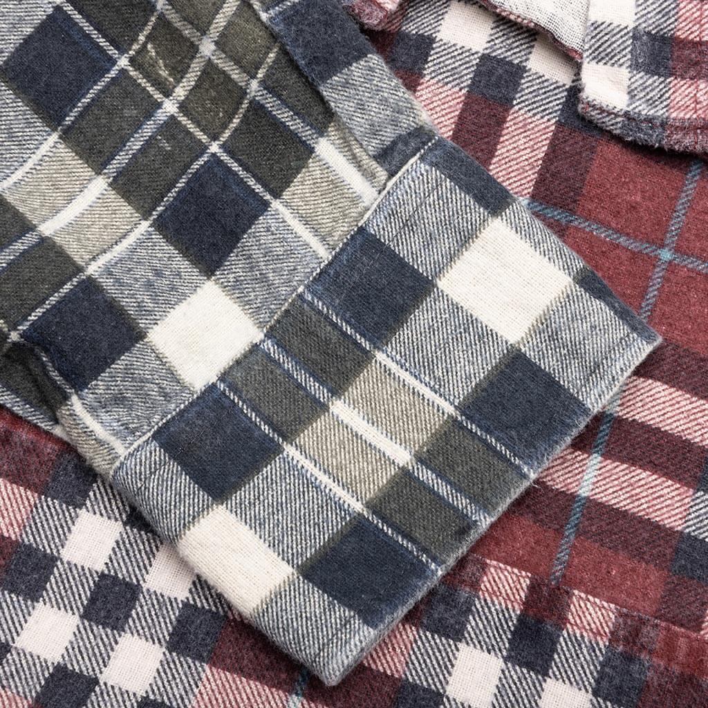 Flannel Shirt 7 Cuts Zipped Wide Shirt - Assorted - Image 5