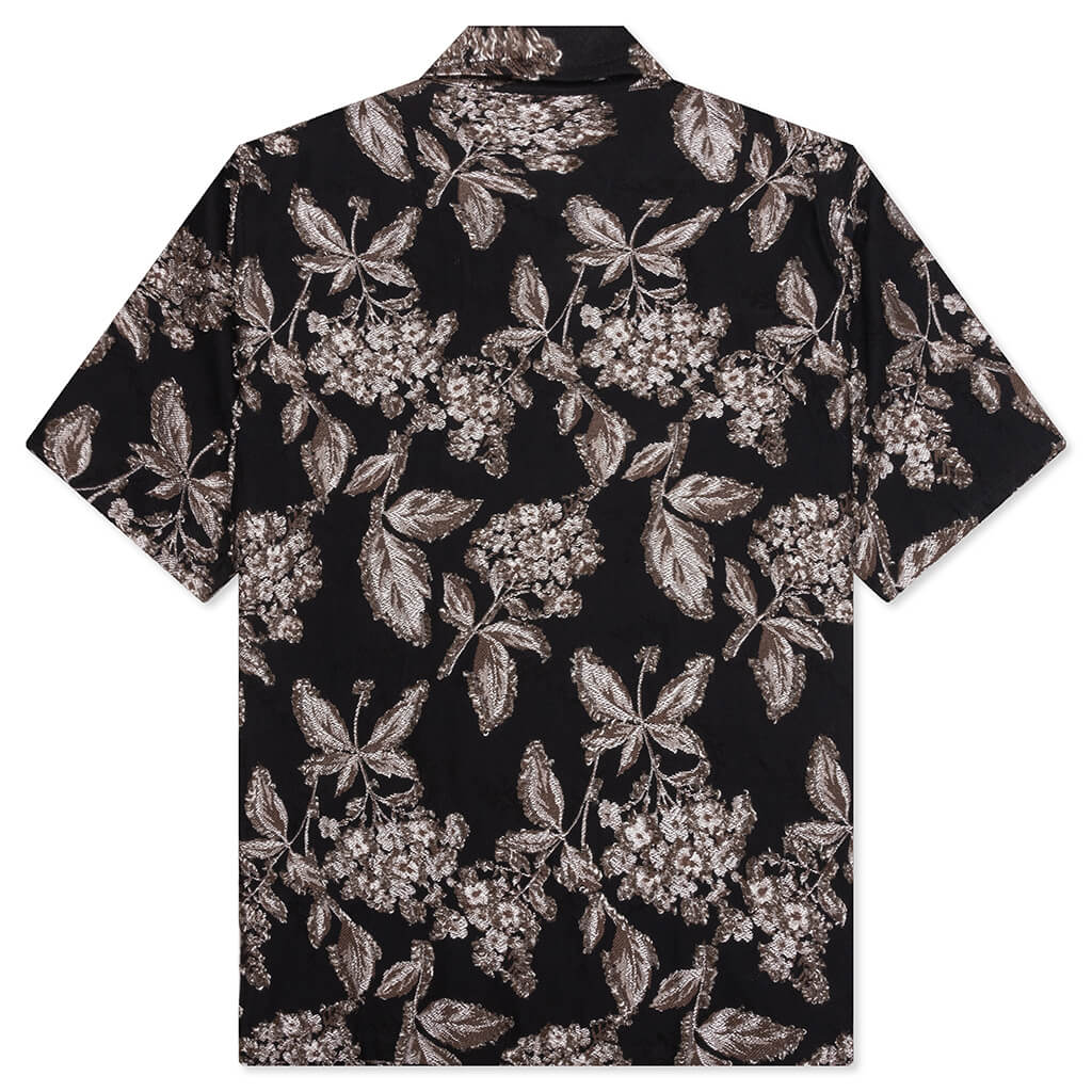 Flower Cut Cabana Shirt - Black - Image 2