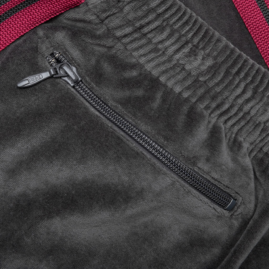 Narrow Track Pant C/PE Velour - Charcoal - Image 5