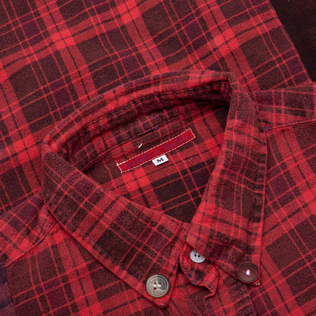Over Dye 7 Cuts Shirt - Red - Image 3