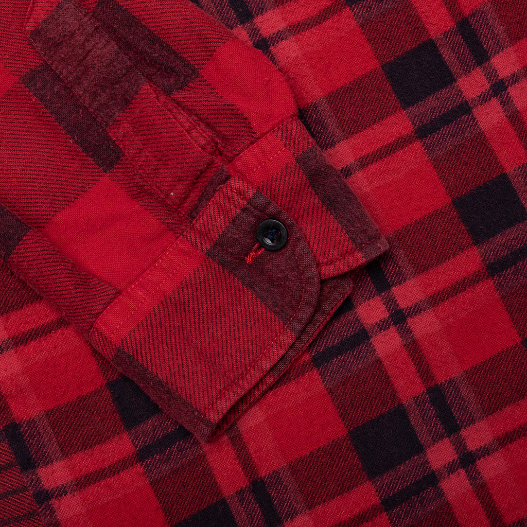 Over Dye 7 Cuts Shirt - Red - Image 5