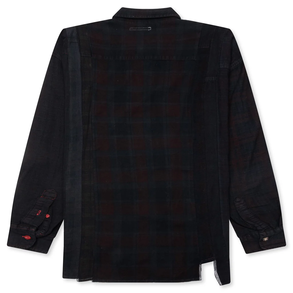 Over Dye 7 Cuts Wide Shirt - Black - Image 2