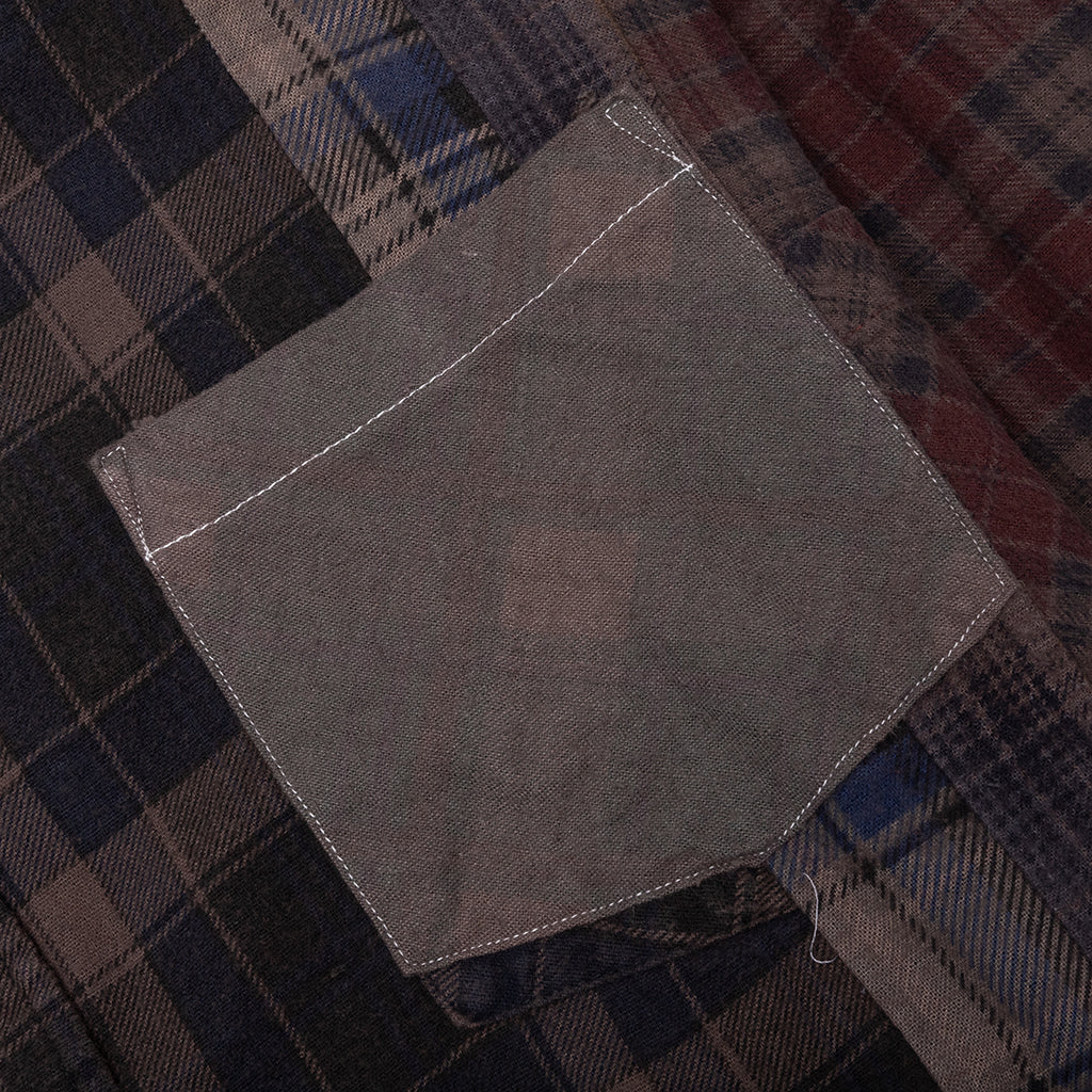 Over Dye 7 Cuts Wide Shirt - Brown - Image 4