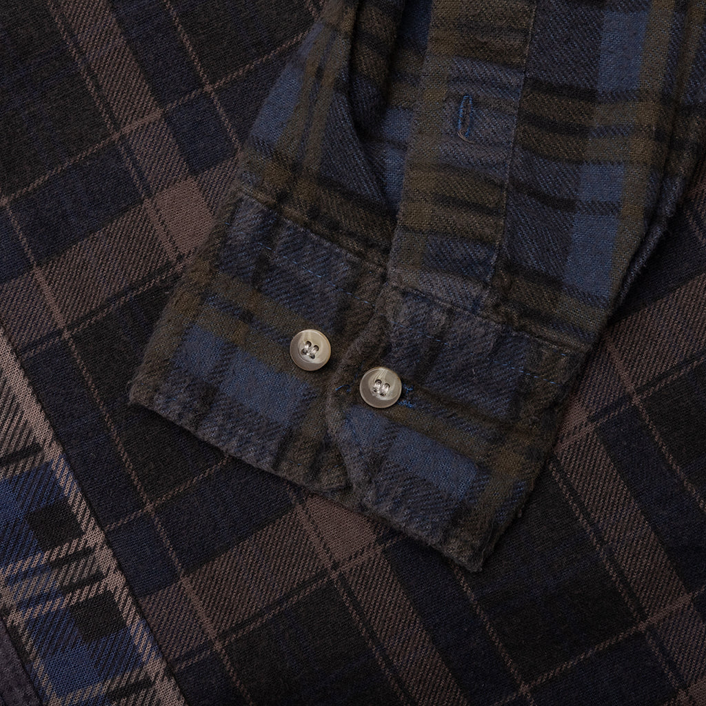 Over Dye 7 Cuts Wide Shirt - Brown - Image 5