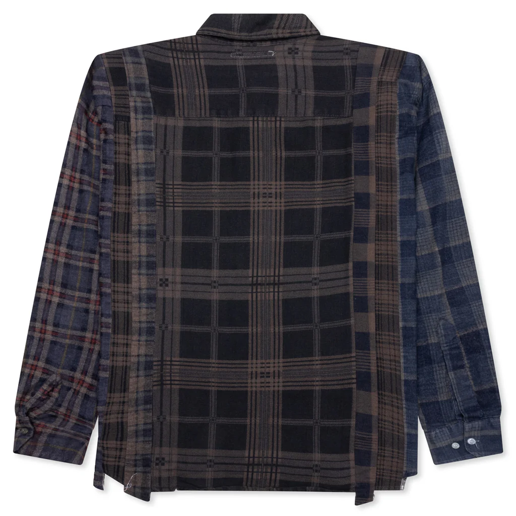 Over Dye 7 Cuts Wide Shirt - Brown - Image 2