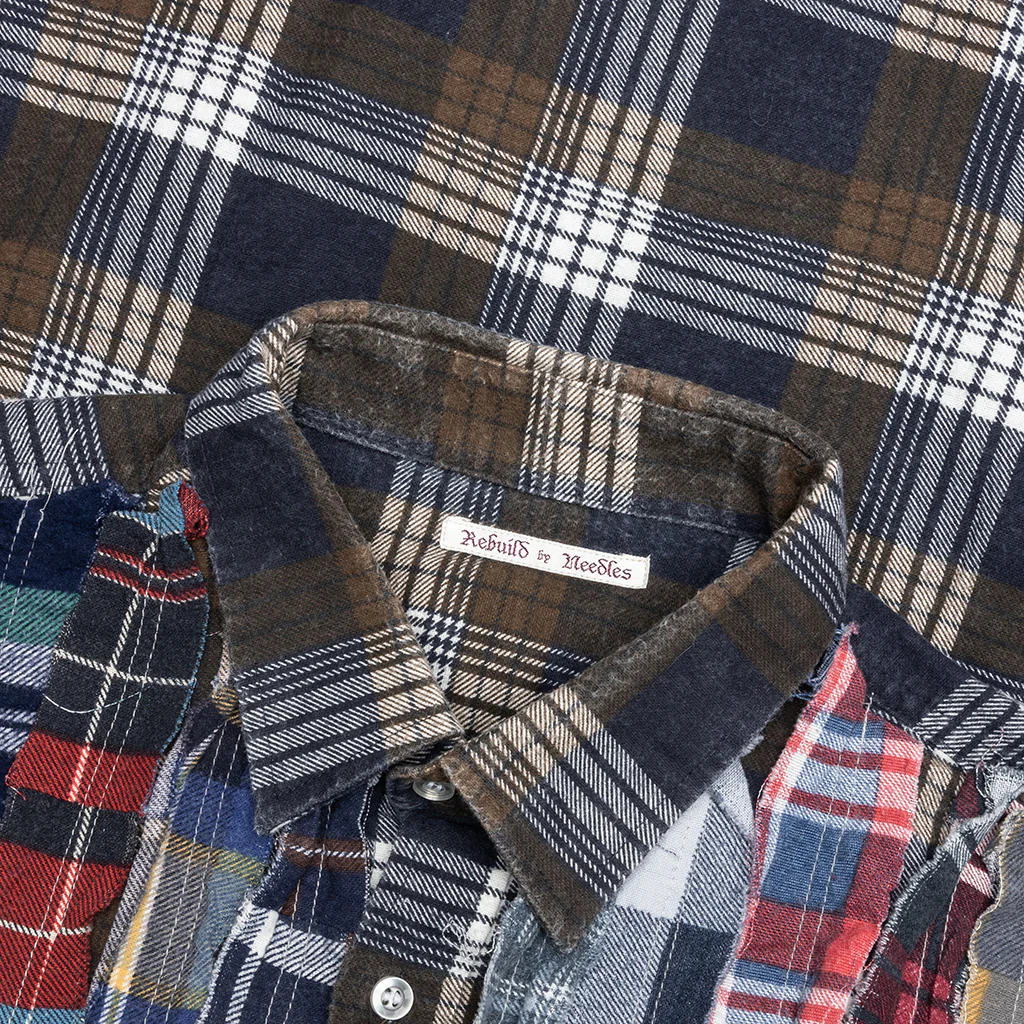 Ribbon Wide Flannel Shirt - Assorted - Image 3