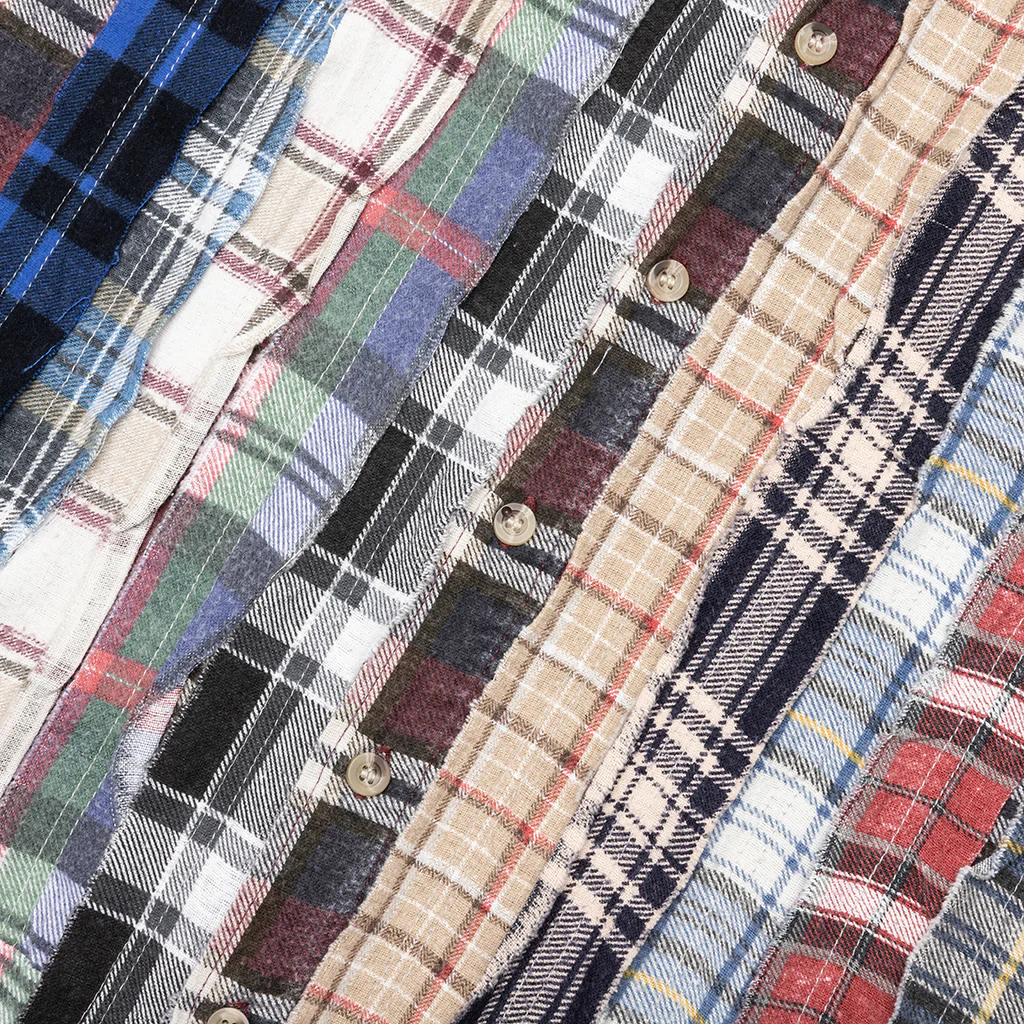 Ribbon Wide Flannel Shirt - Assorted - Image 5