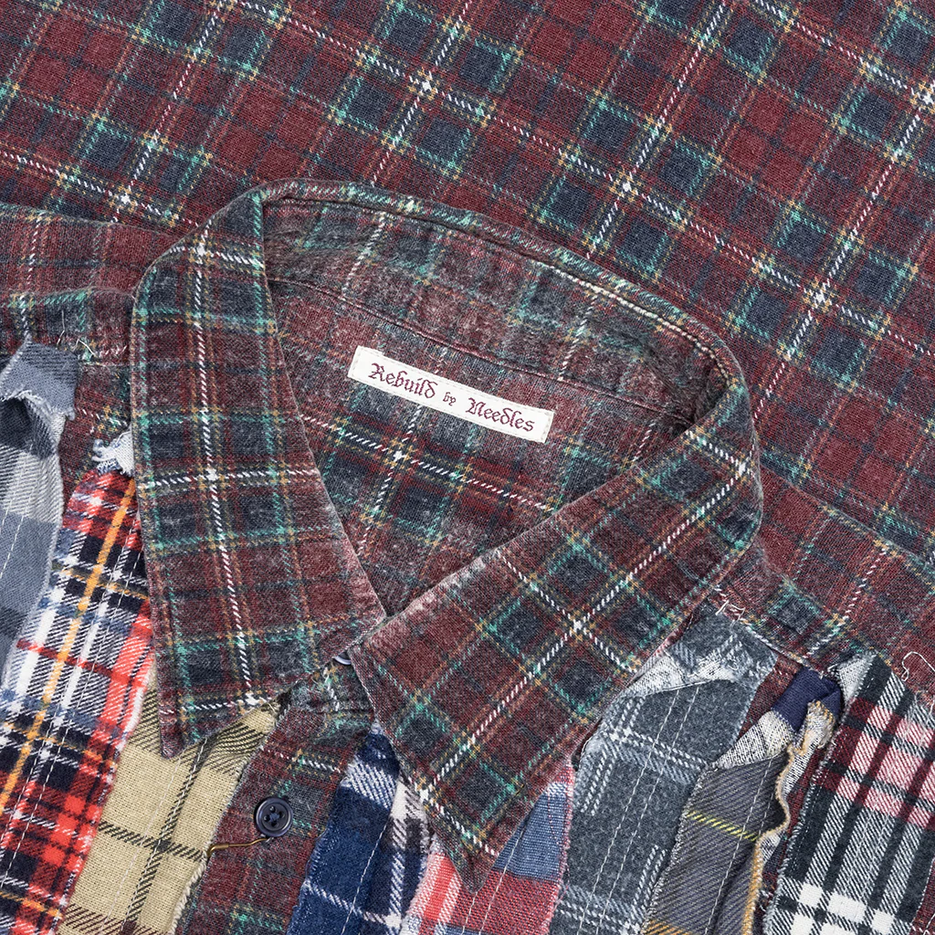 Ribbon Wide Flannel Shirt - Assorted - Image 3