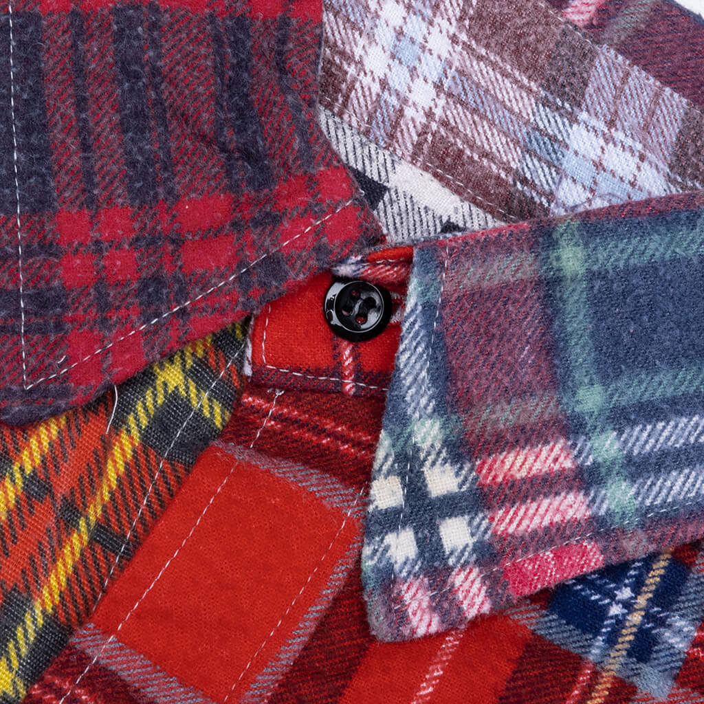 Straight Hem Flannel Shirt - Assorted - Image 3