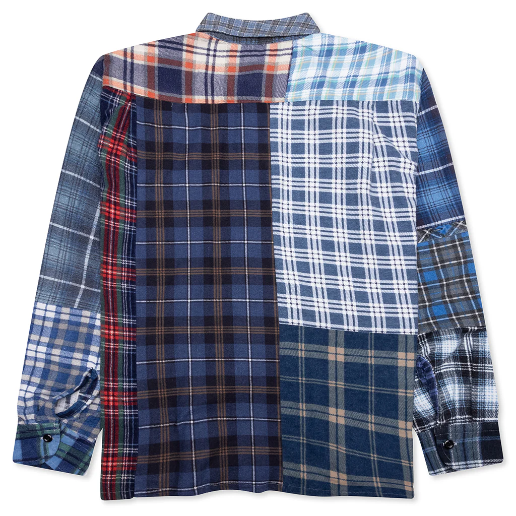 Straight Hem Flannel Shirt - Assorted - Image 2