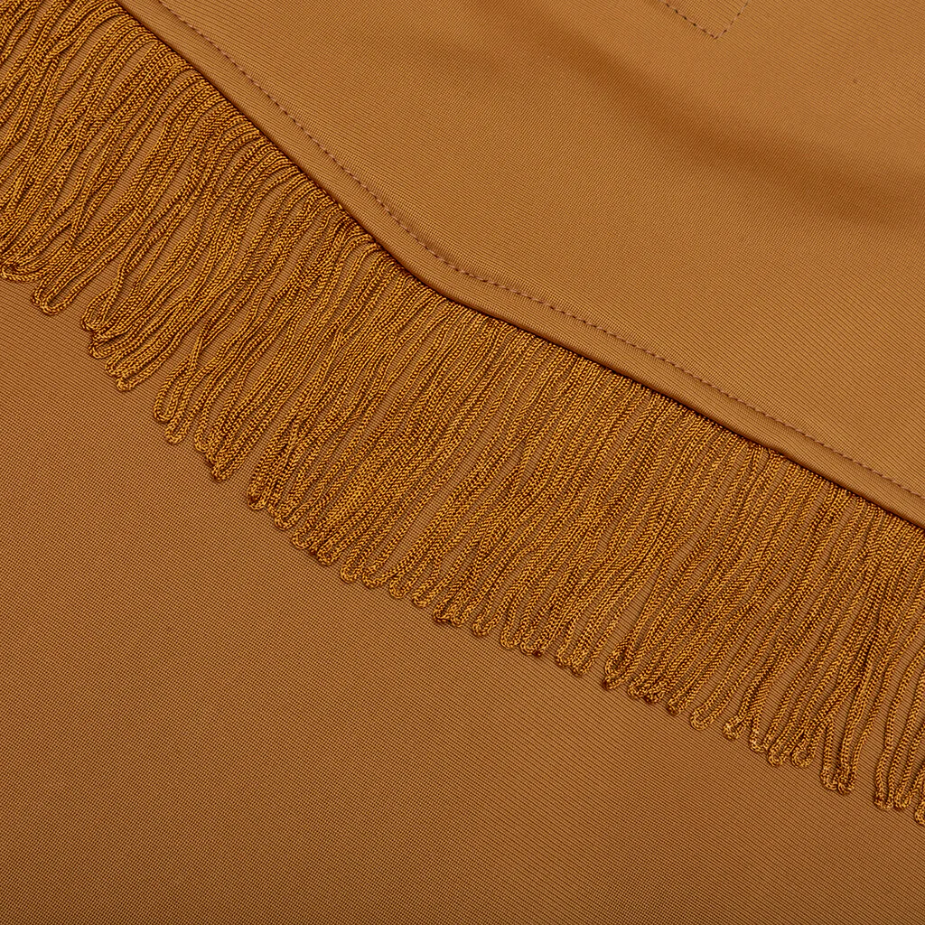 Tricot Jersey Fringe Track Jacket - Gold - Image 5