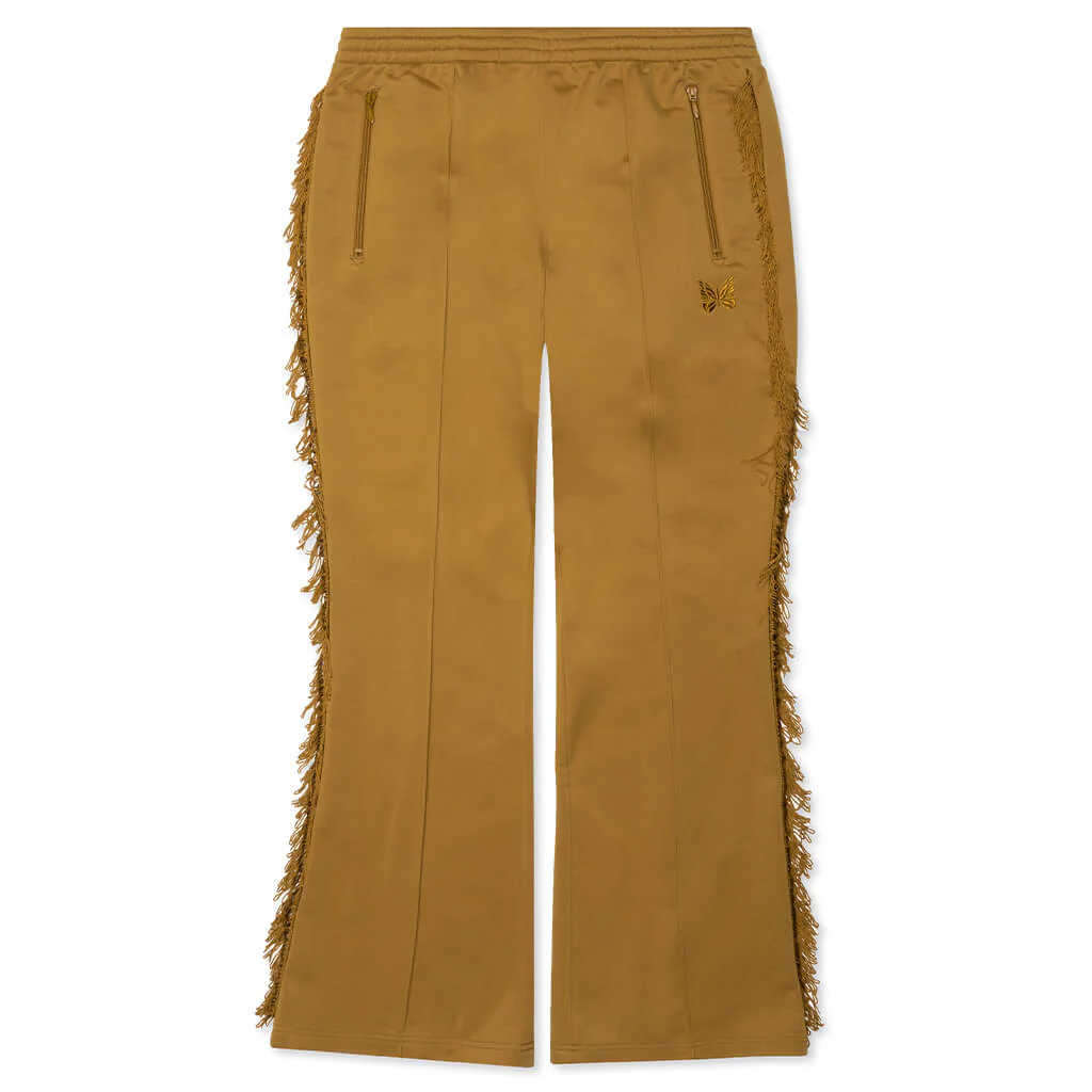 Tricot Jersey Fringe Track Pant - Gold