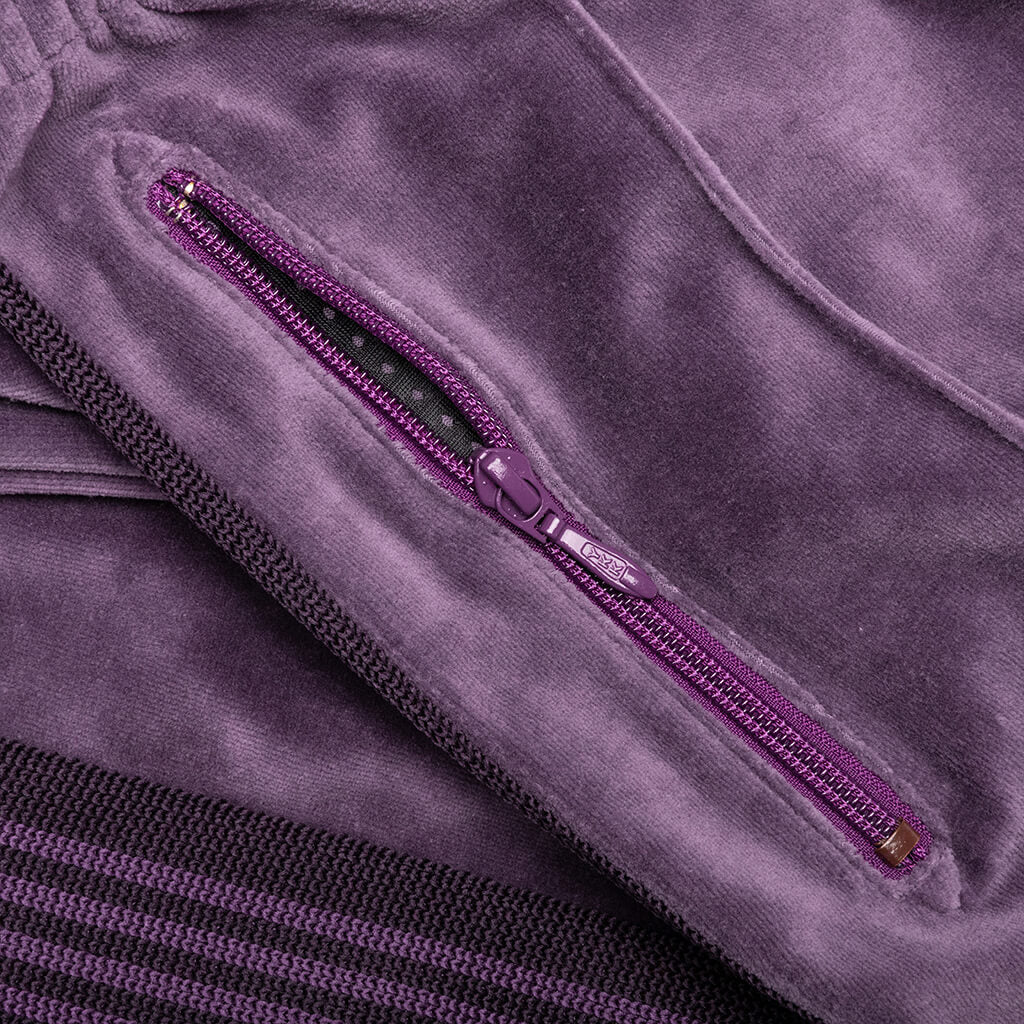 Velour Narrow Track Pant - Purple - Image 4
