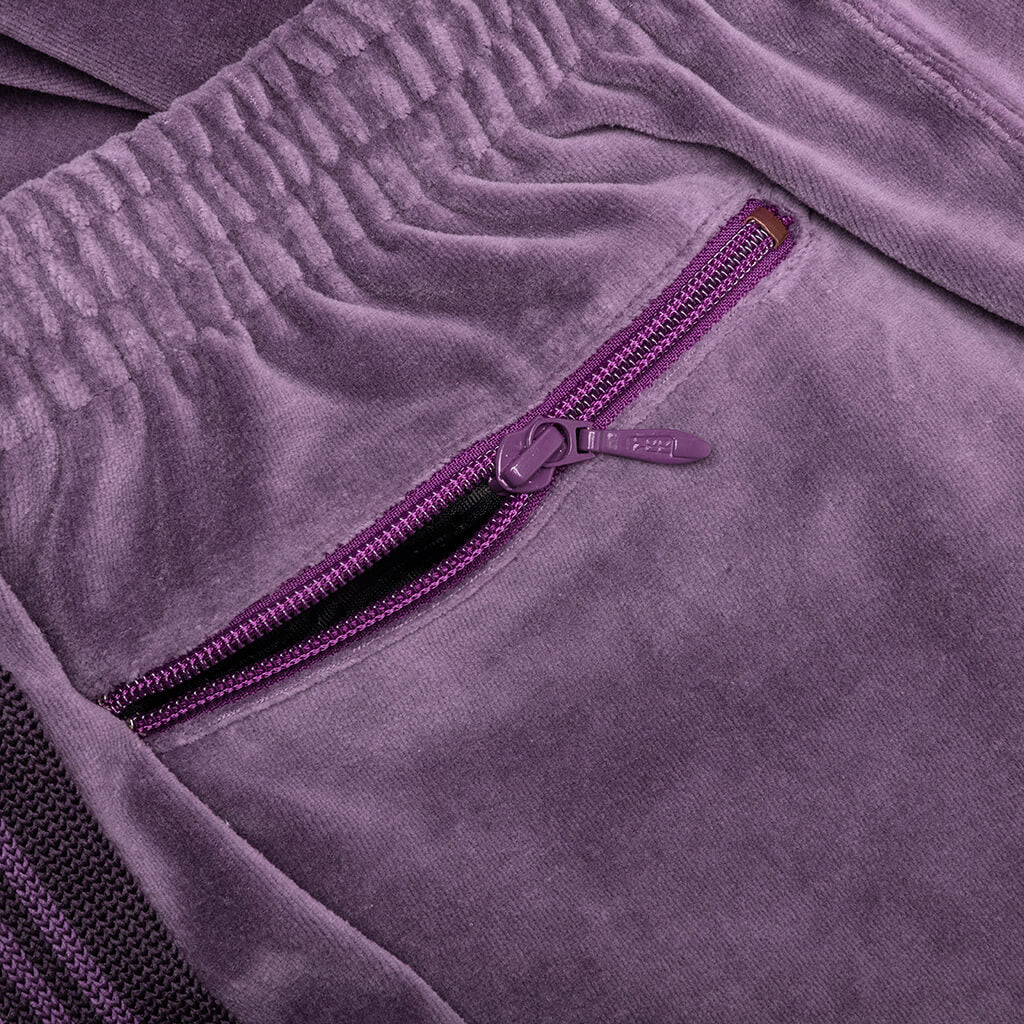Velour Narrow Track Pant - Purple - Image 5