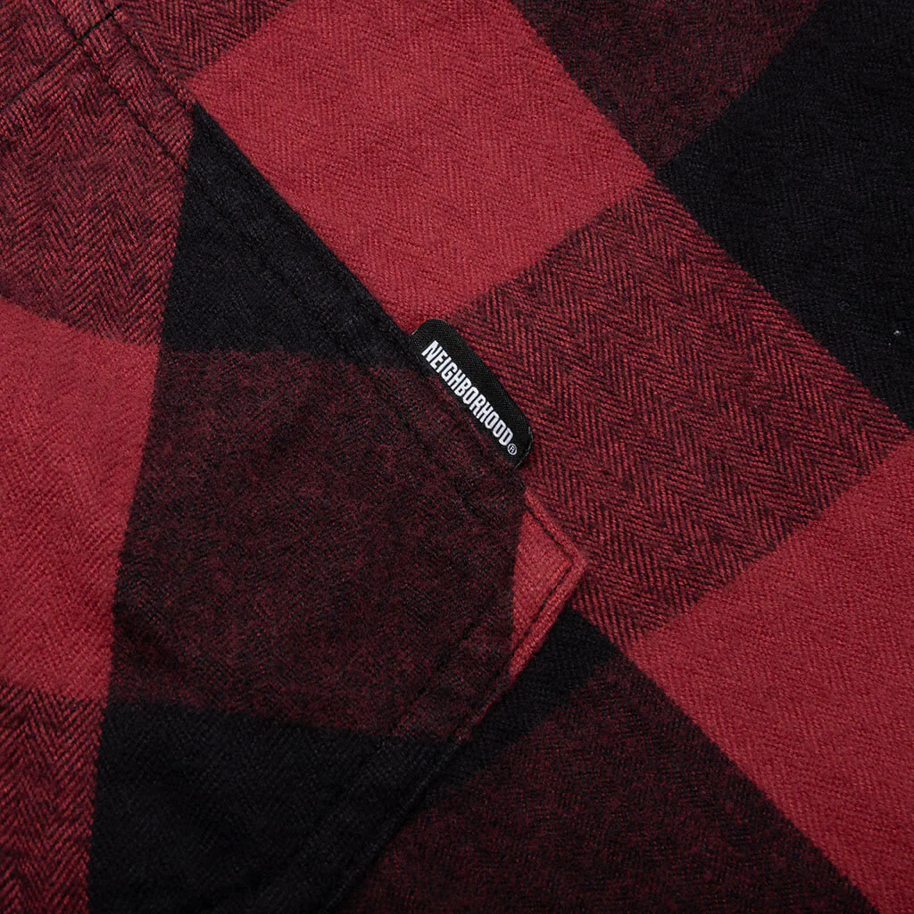 Buffalo Check L/S Shirt - Red - Image 3