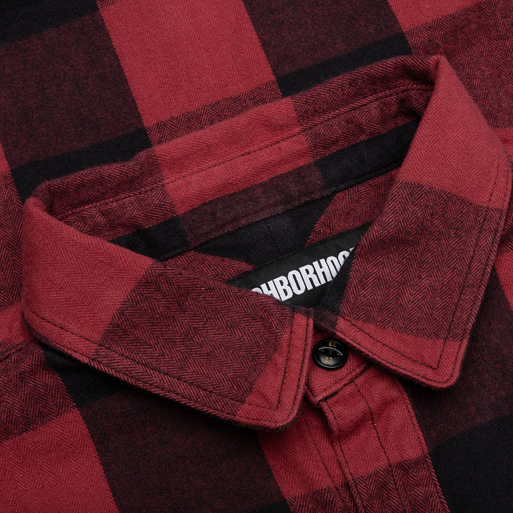 Buffalo Check L/S Shirt - Red - Image 5