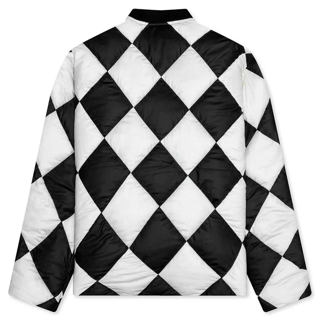 Checker Down Jacket - White - Image 2