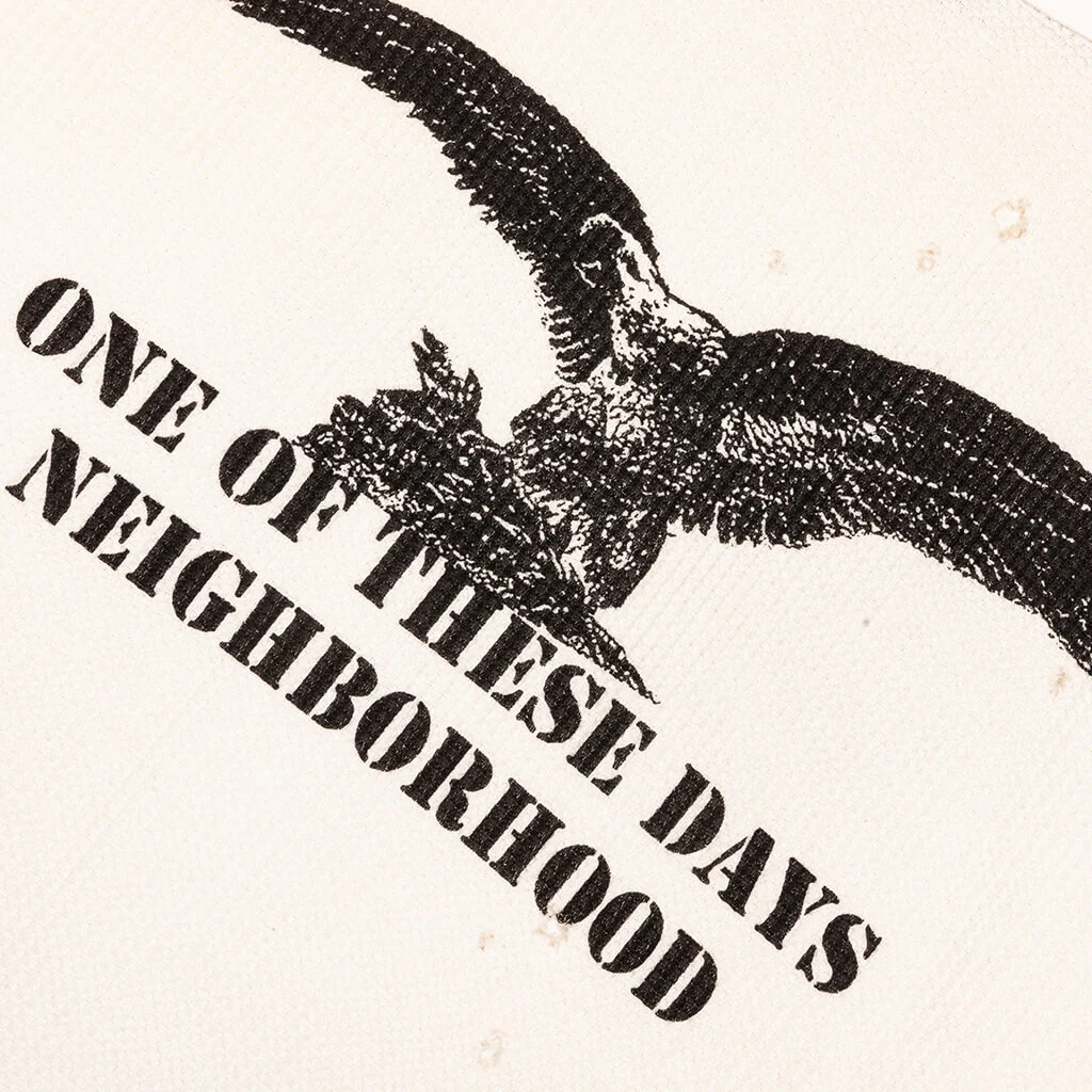 Neighborhood x One of These Days Waffle Fabric L/S Crewneck - White - Image 3