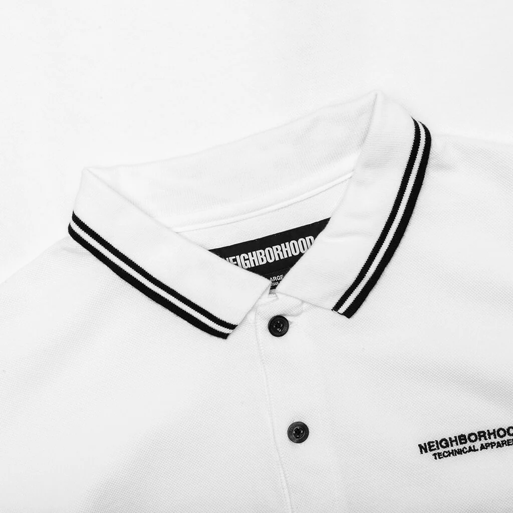 Pique Line S/S Polo Shirt - White - Image 3