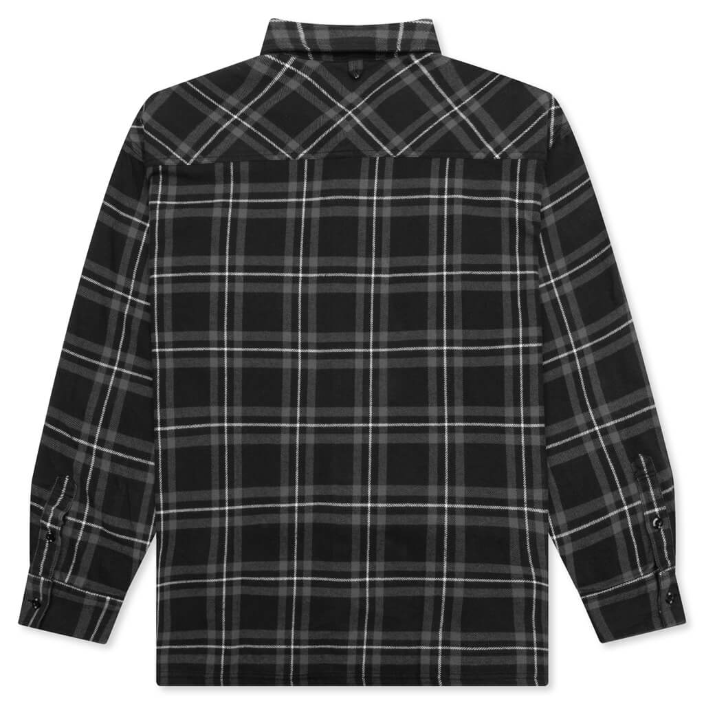 Tartan Check Shirt L/S - Black - Image 2