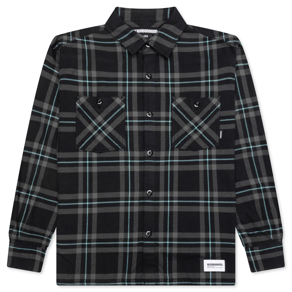 Tartan Check Shirt LS - Black