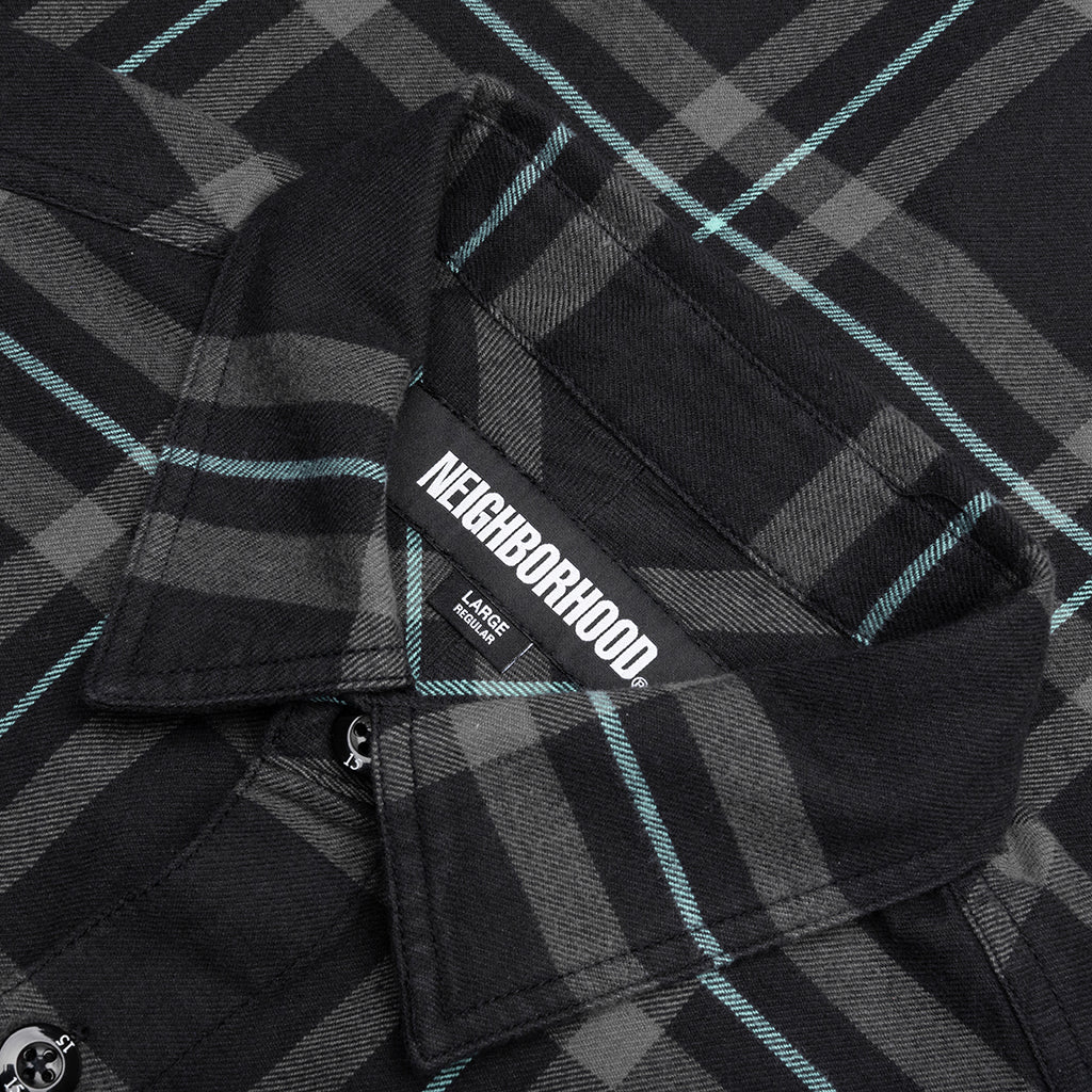 Tartan Check Shirt LS - Black - Image 3