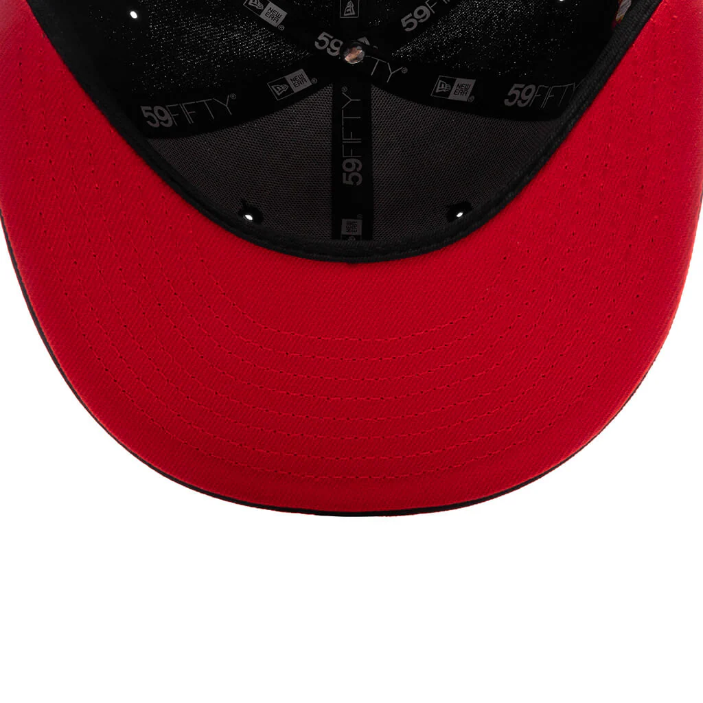 FEATURE x New Era 59FIFTY Fitted LA Dodgers Cooperstown - Black/Red - Image 6