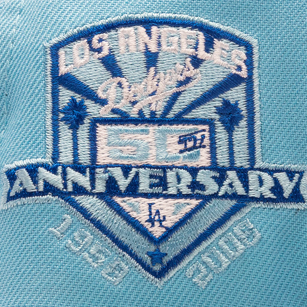 FEATURE x New Era 59FIFTY Fitted LA Dodgers Cooperstown - Doscientos Blue/Azure Blue/Grey - Image 5