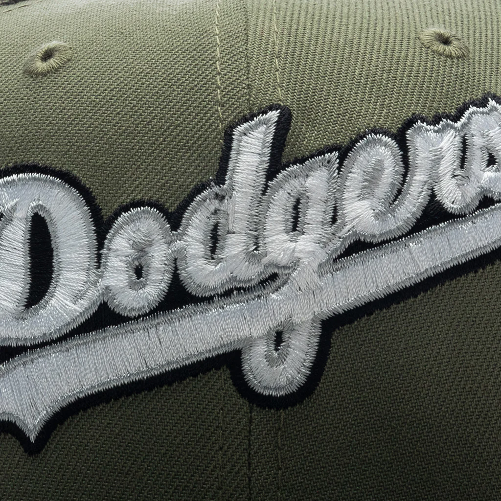 FEATURE x New Era 59FIFTY Fitted LA Dodgers Cooperstown - Green Bark/Rifle Green/Grey - Image 2