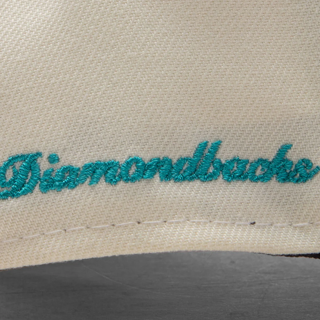 AZ Diamondbacks Upside Down Logo 9Fifty A-Frame Snapback - Chrome/Black - Image 6