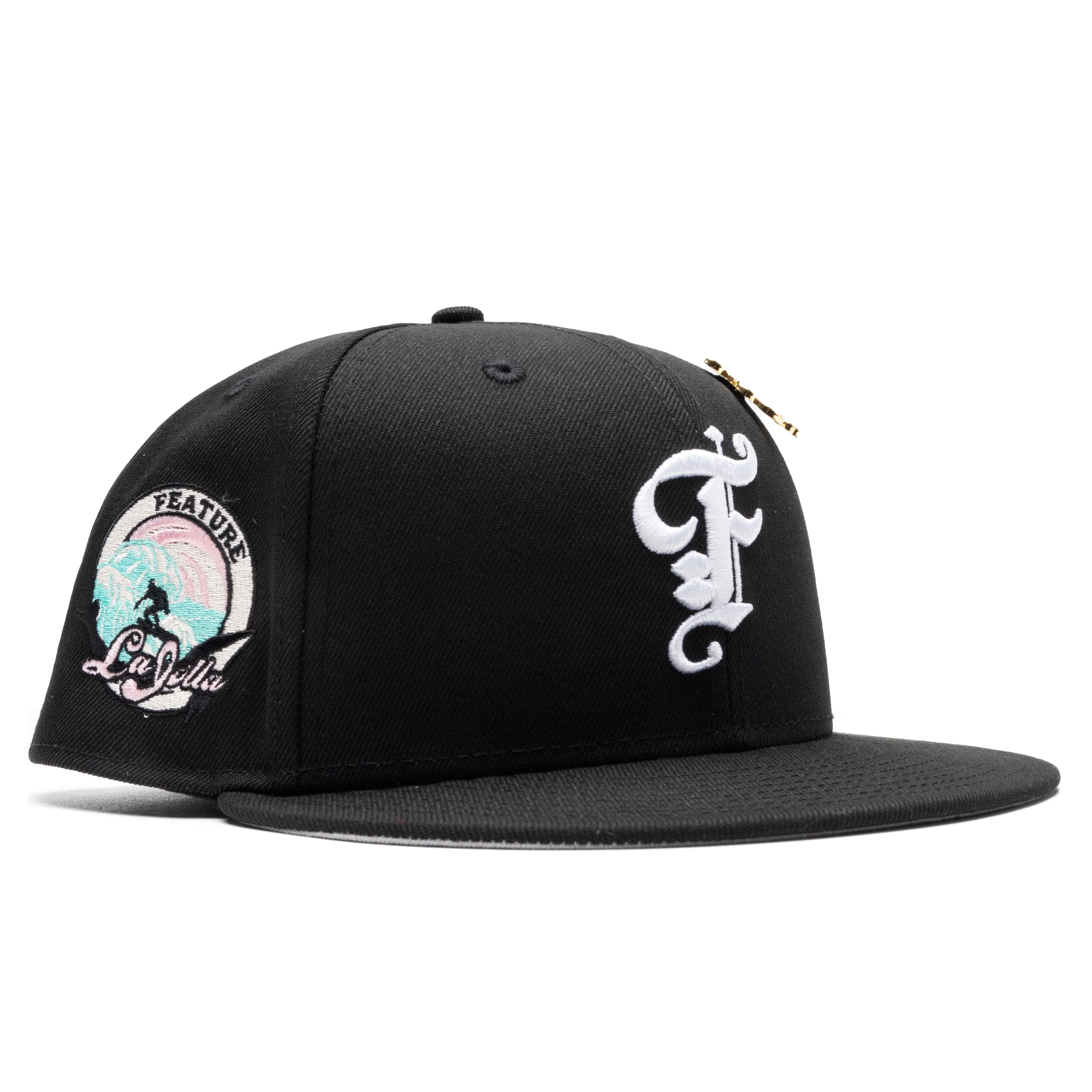 Feature x New Era 59FIFTY Fitted Old English F La Jolla - Black/White - Image 3
