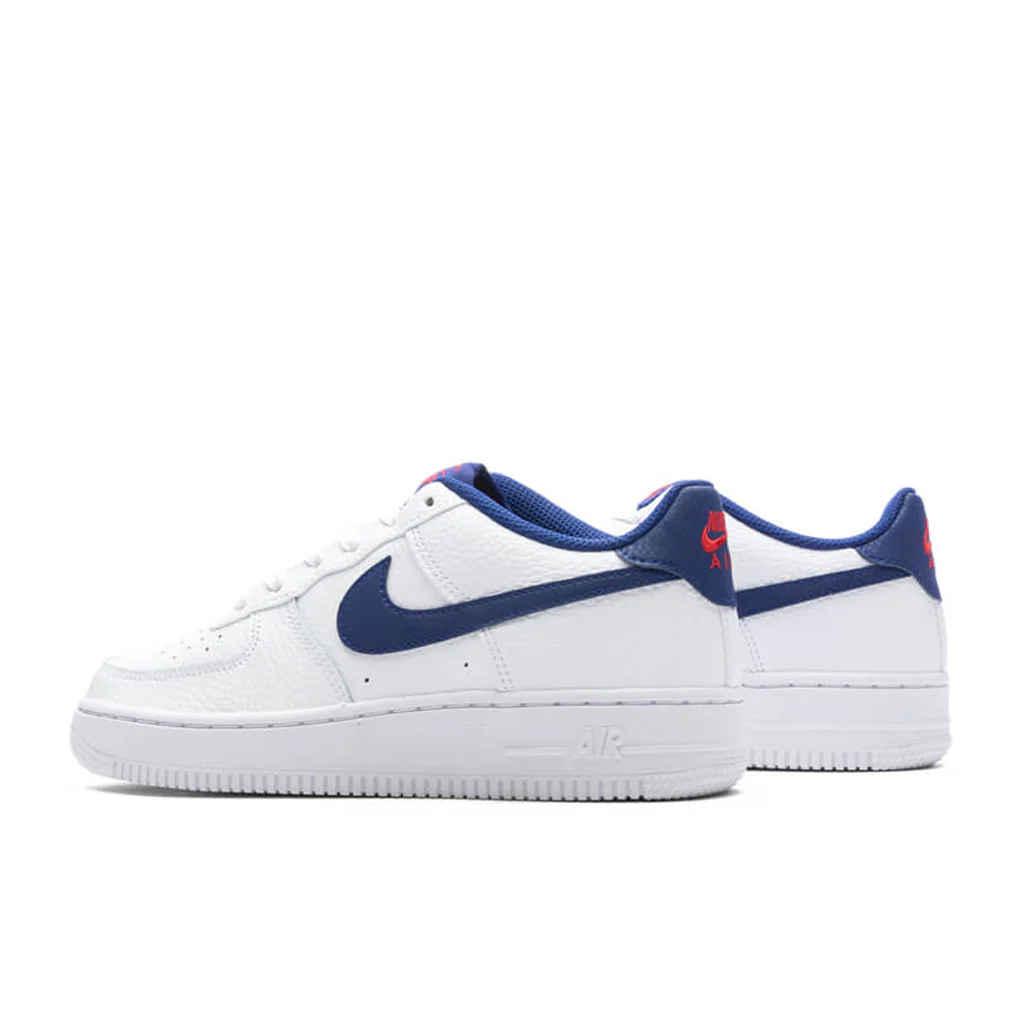 Air Force 1 (GS) - White/Deep Royal Blue/University Red - Image 3