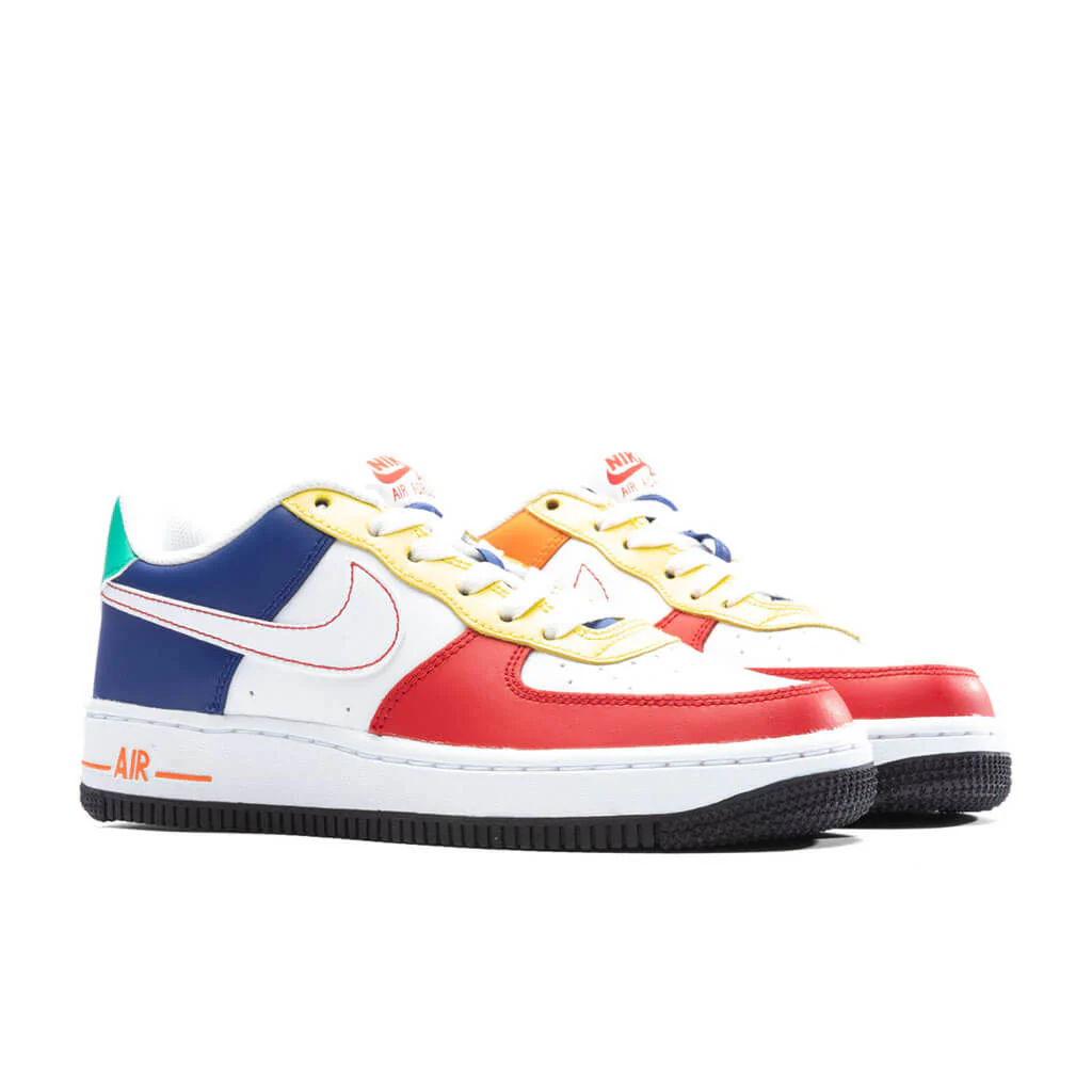 Air Force 1 Low LV8 BG (GS) - University Red/White/Deep Royal Blue - Image 2
