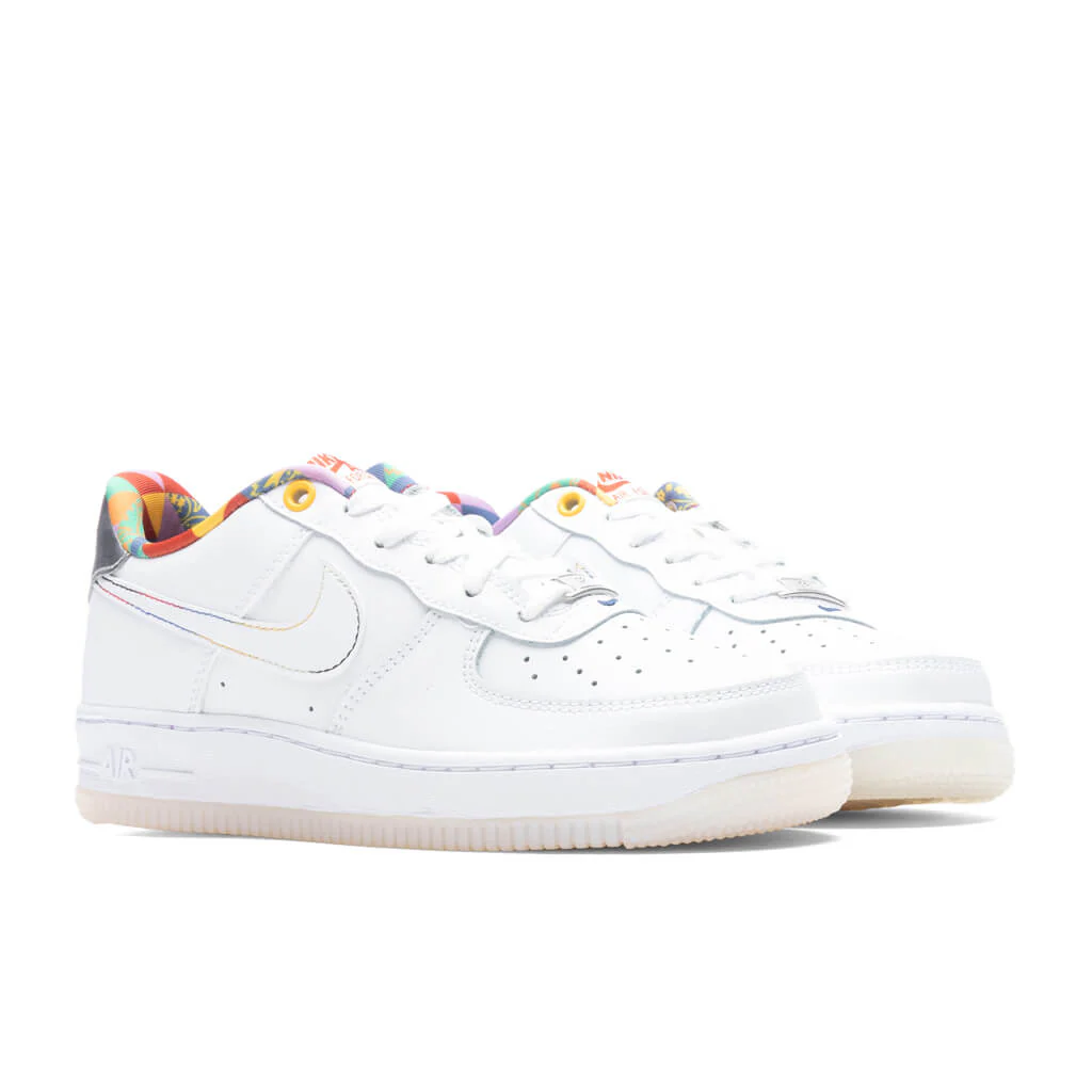 Air Force 1 LV8 (GS) - White/White/Midnight Navy - Image 2