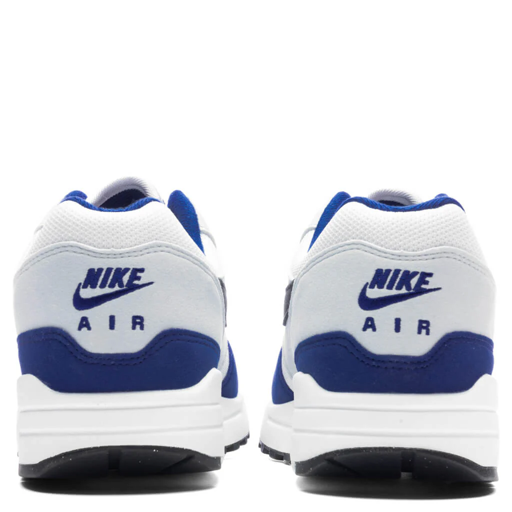 Air Max 1 - White/Black/Deep Royal Blue - Image 4