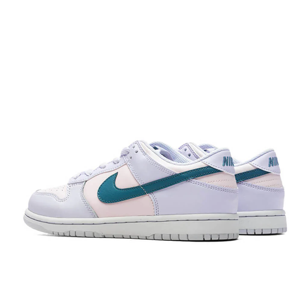 Dunk Low (GS) - Football Grey/Mineral Teal/Pearl Pink - Image 3