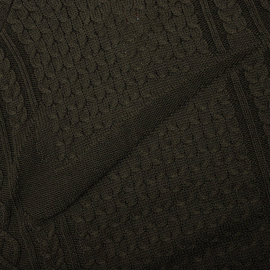 Nike Life Cable Knit Turtleneck Sweater - Cargo Khaki - Image 4
